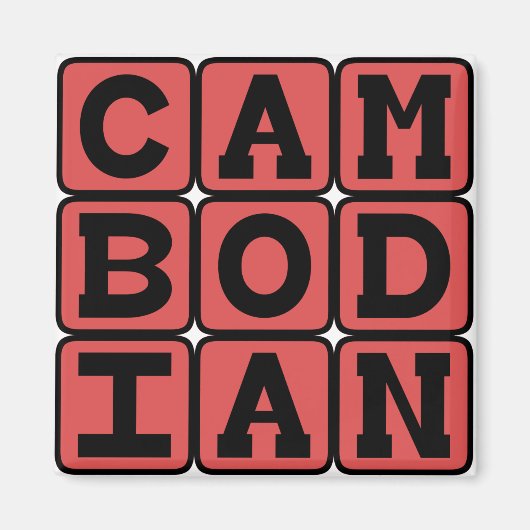 Cambodjaans, Nationaliteit Magneet (Voorkant)