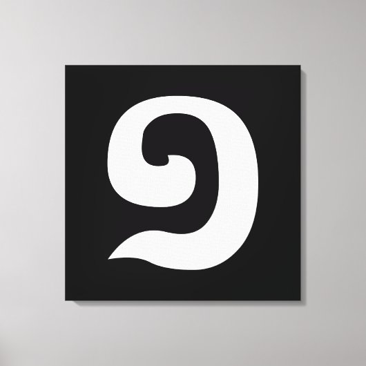 Cambodjaans nummer 1 / Eén / ១ (Muchara) Khmer Lan Canvas Afdruk (Voorkant)