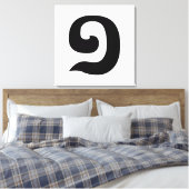 Cambodjaans nummer 1 / Eén / ១ (Muchara) Khmer Lan Canvas Afdruk (Insitu (Slaapkamer))