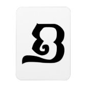 Cambodjaans nummer 2 / Twee / ២ (Pi) Khmer Languag Magneet (Verticaal)