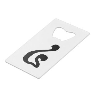 Cambodjaans nummer 4 / Vier / ៤ (Buen) Khmer Scrip Kredietkaart Flessenopener