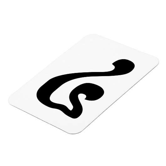 Cambodjaans nummer 4 / Vier / ៤ (Buen) Khmer Scrip Magneet (Linkerzijde)