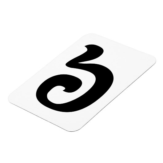 Cambodjaans nummer 6 / Six / ៦ (Pram Mucharj) Khme Magneet (Linkerzijde)