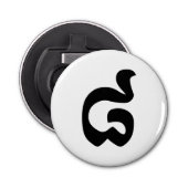 Cambodjaans nummer 8 / acht / ៨ (Pram Bei) Khmer Button Flesopener (Voorkant)