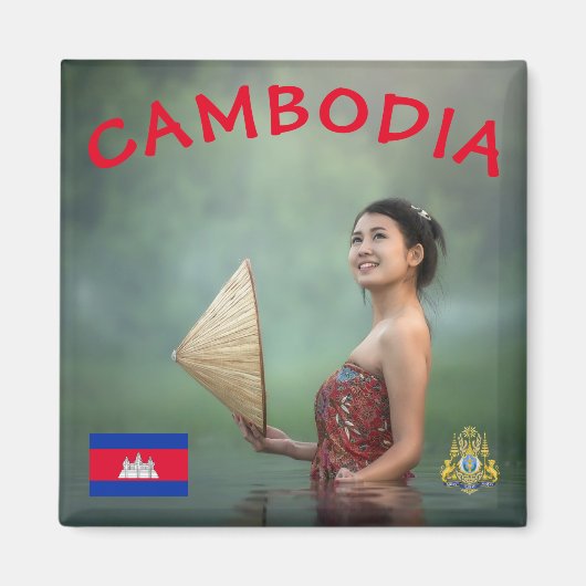 Cambodjaanse fotomagneet magneet (Voorkant)