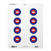 Cambodjaanse Rondel Etiket (Full Sheet)