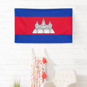 Cambodjaanse vlag Banner (Insitu)