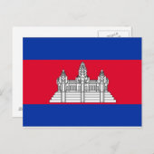 Cambodjaanse vlag briefkaart (Voorkant / Achterkant)