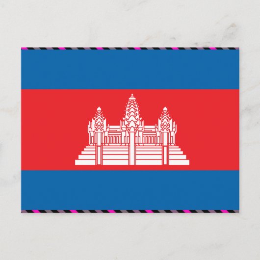 Cambodjaanse vlag briefkaart (Voorkant)