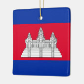 Cambodjaanse vlag keramisch ornament (Links)