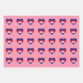 Cambodjaanse vlag, Mode van het hart en de Cambodj Inpakpapier Vel (Voorkant 2)