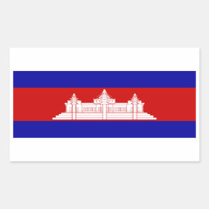 Cambodjaanse vlag rechthoek Sticker