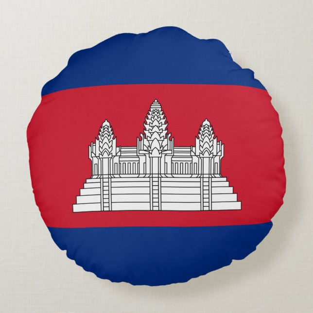 Cambodjaanse vlag rond kussen (Achterkant)