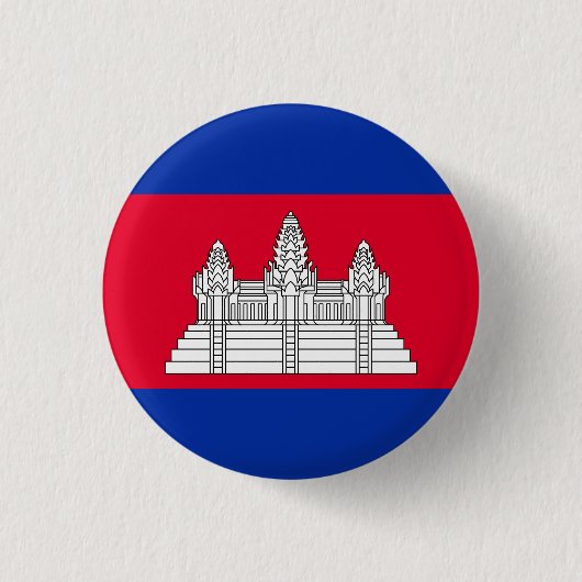 Cambodjaanse vlag ronde button 3,2 cm (Voorkant)