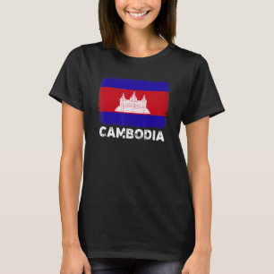 Cambodjaanse vlag steunt Cambodjaanse bevolking Vr T-shirt
