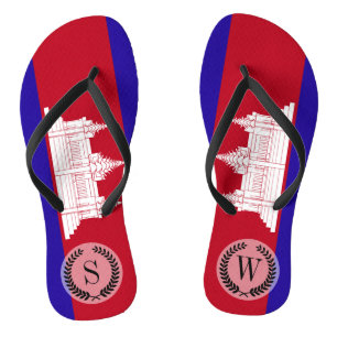 Cambodjaanse vlag teenslippers