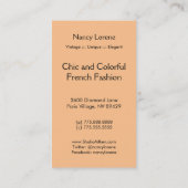 CAMBRIA, ART DECO FLORALS: TROPICANA VISITEKAARTJE (Achterkant)