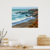 Cambria California Shoreline in de Herfst Poster (Keuken)