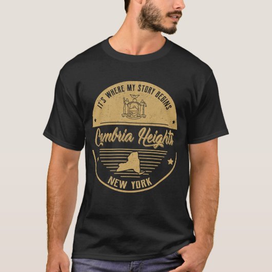 Cambria Heights New York Het is waar mijn verhaal T-shirt (Voorkant)