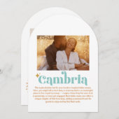 Cambria-tabelnummer Kaart (Voorkant / Achterkant)