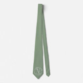 Cambridge blauw Kleur Monogrammed Groomsmen Stropdas (Voorkant)