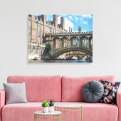 Cambridge Bridge of Sighs uitzicht canvas print (Insitu (Woonkamer))
