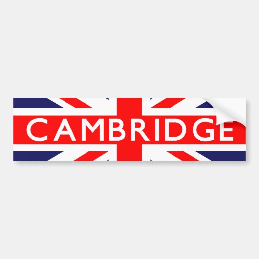 Cambridge : Britse vlag Bumpersticker (Voorkant)