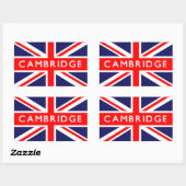 Cambridge : Britse vlag Rechthoekige Sticker (Vel)