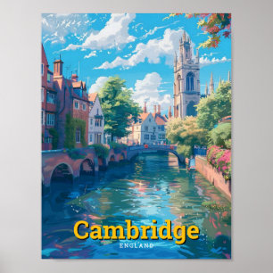 Cambridge Engeland Kunst Vintage Reizen Poster