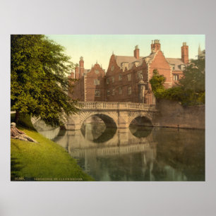 Cambridge England, St. Johns Bridge Poster