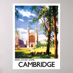 Cambridge, King's college chapel, Verenigd Koninkr Poster