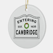 Cambridge, MA Holiday Ceramic Ornament (Links)