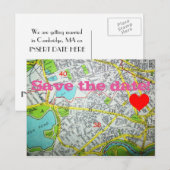 CAMBRIDGE, MA Kaart 'Save the date!' Briefkaart (Voorkant / Achterkant)