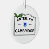 Cambridge MA Keramisch Ornament (Rechts)