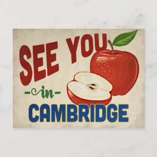 Cambridge Massachusetts Apple - Vintage Travel Briefkaart