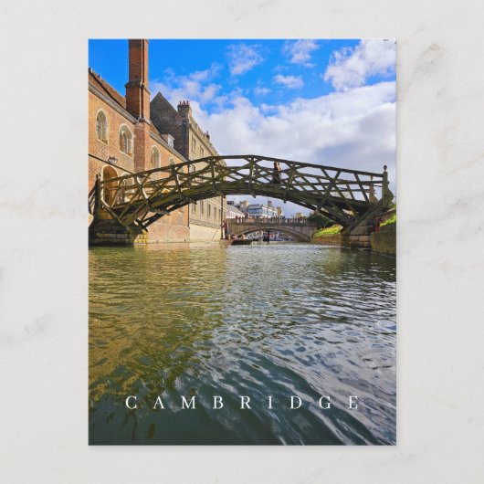 Cambridge Mathematical Bridge uitzicht briefkaart (Voorkant)