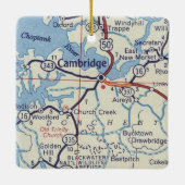 Cambridge MD Map Keramisch Ornament (Achterkant)