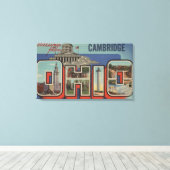 Cambridge, Ohio - Grote letterscènes Canvas Afdruk (Insitu (Houten vloer))