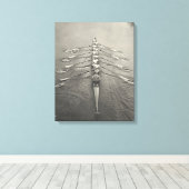 Cambridge Rowing Crew 1910 Canvas Afdruk (Insitu (Houten vloer))