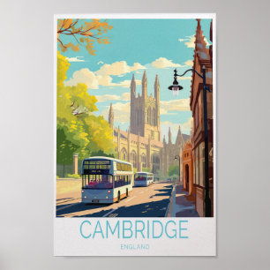 Cambridge Travel Poster - Engeland Wall Art