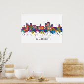 Cambridge USA Skyline Poster (Keuken)