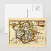 Cambridgeshire County England Oude antiquarische k Briefkaart (Voorkant / Achterkant)