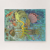 Cambrische wezens puzzel (Horizontaal)