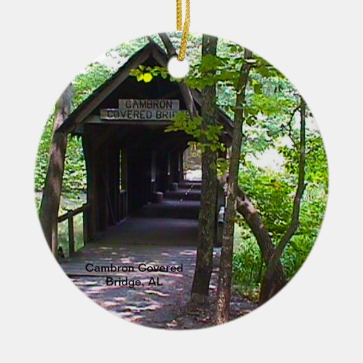 Cambron Covered Bridge, Madison County, Alabama Keramisch Ornament (Voorkant)