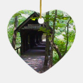 Cambron Covered Bridge, Madison County, Alabama Keramisch Ornament (Achterkant)