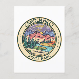 Camden Hills State Park Maine Badge Briefkaart