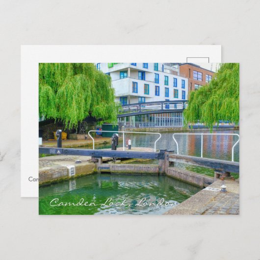 Camden Lock Briefkaart, Londen Verenigd Koninkrijk Briefkaart (Voorkant / Achterkant)
