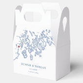 Camden Maine Elegant Bruiloft Bedankdoosjes (Geopend)