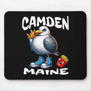 Camden Maine Grappige Zeemeeuw Franse Frieten Souv Muismat