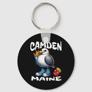 Camden Maine Grappige Zeemeeuw Franse Frieten Souv Sleutelhanger